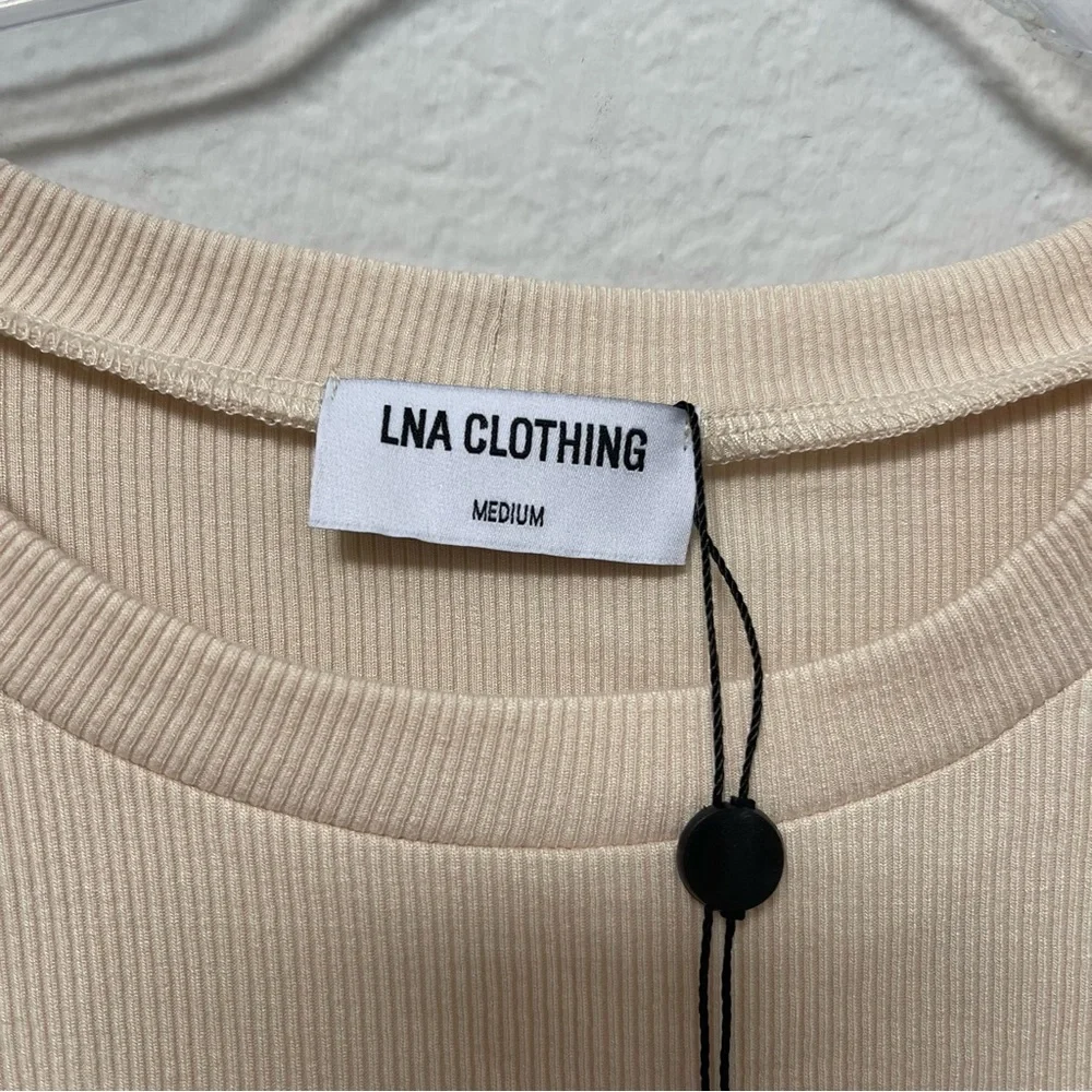 LNA Arya Cropped Long Sleeve Top Size Medium